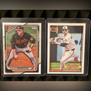 GUNNAR HENDERSON 2026 TOPPS SERIES 75th Anniversary-2024 BOWMAN-ORIOLES
